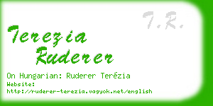 terezia ruderer business card